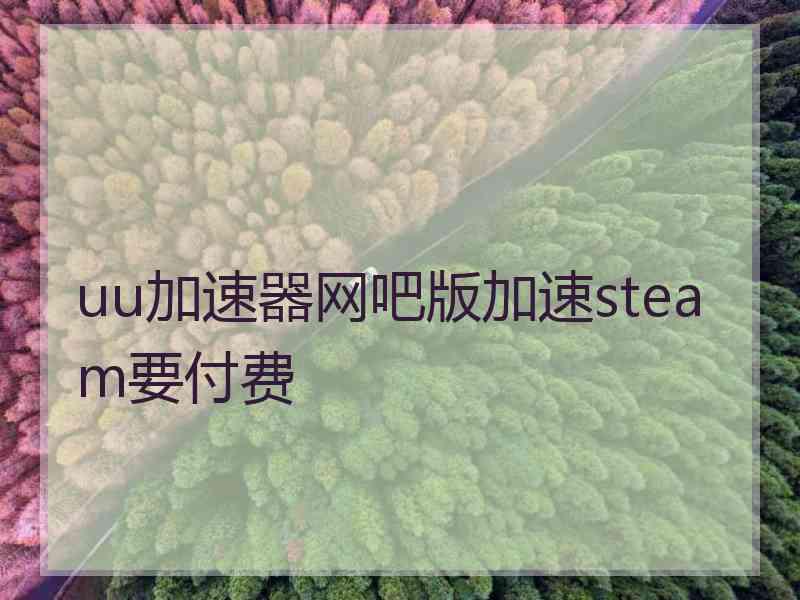 uu加速器网吧版加速steam要付费