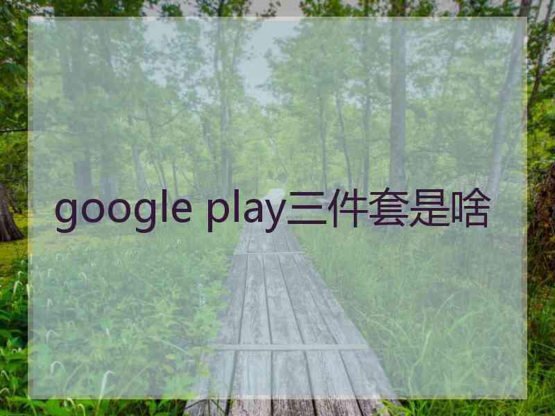 google play三件套是啥