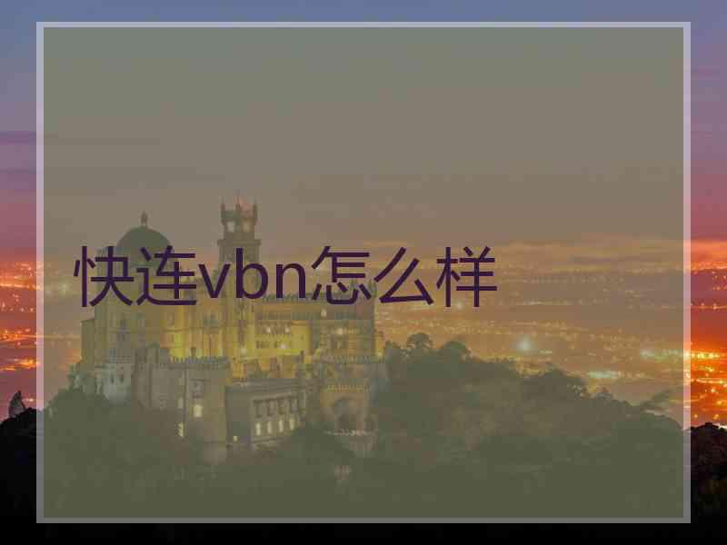 快连vbn怎么样