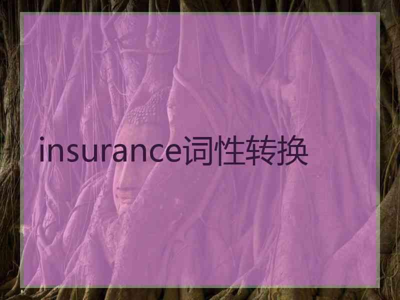 insurance词性转换