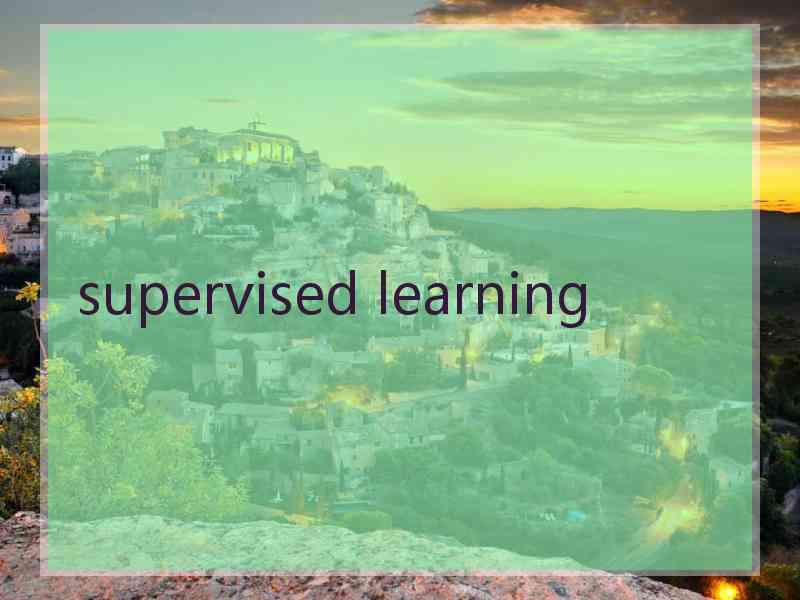 supervised learning