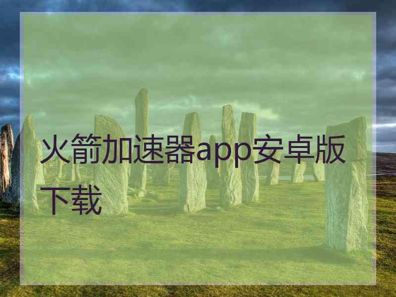 火箭加速器app安卓版下载