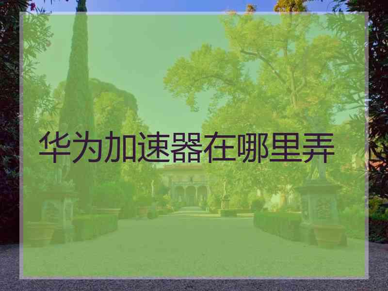 华为加速器在哪里弄