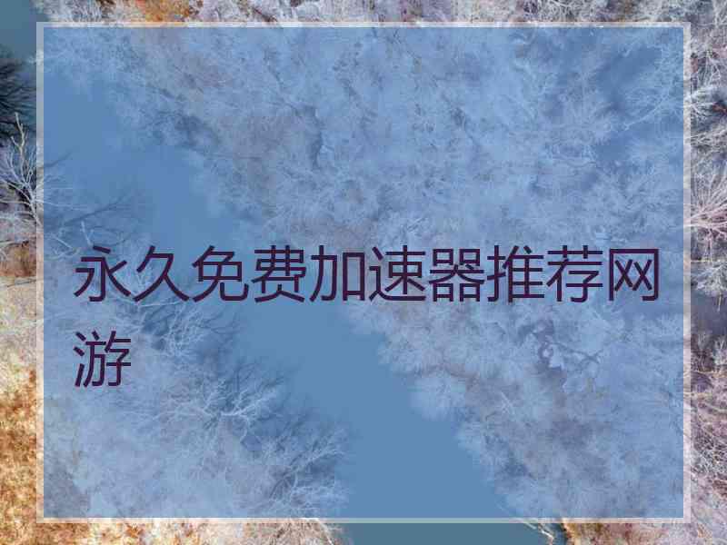 永久免费加速器推荐网游