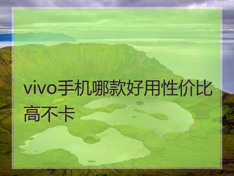 vivo手机哪款好用性价比高不卡