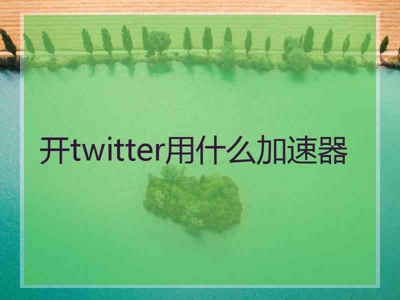 开twitter用什么加速器