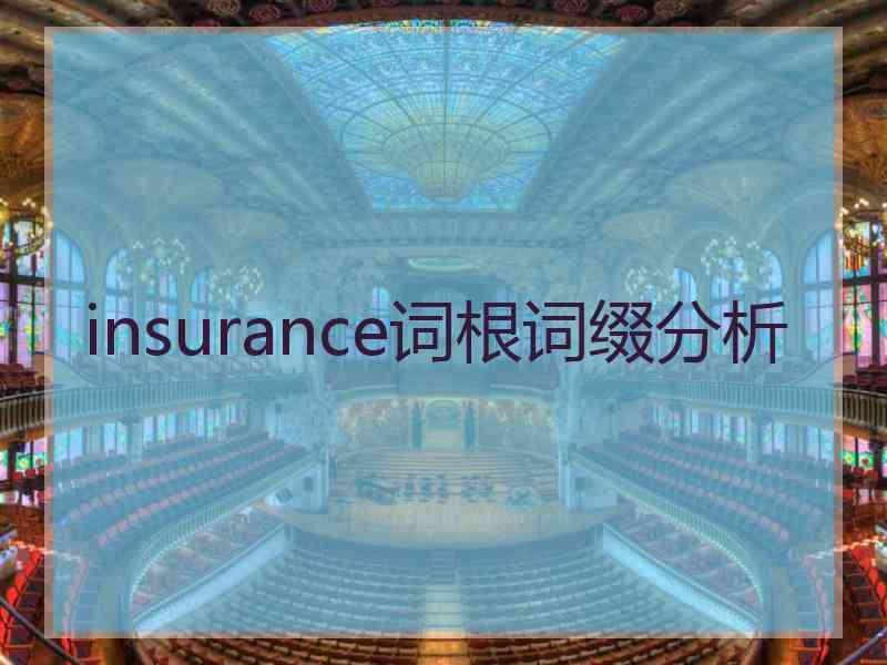 insurance词根词缀分析