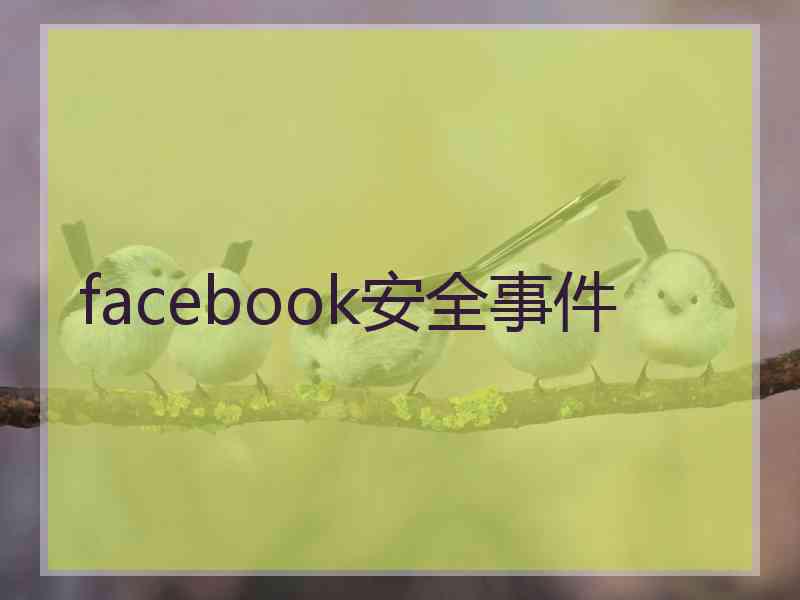 facebook安全事件