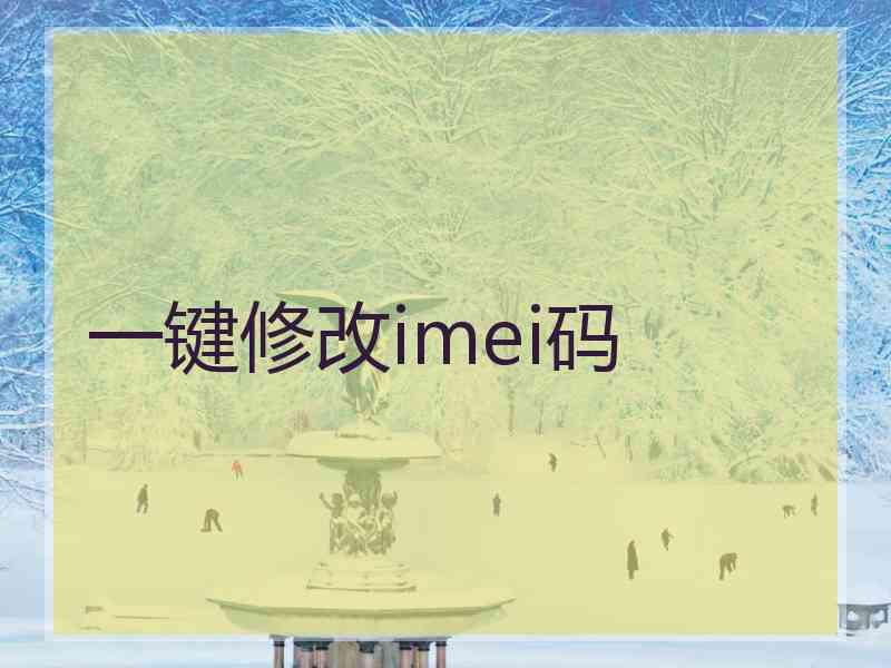 一键修改imei码