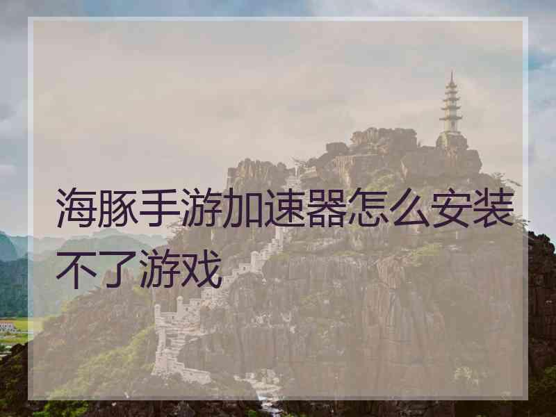 海豚手游加速器怎么安装不了游戏