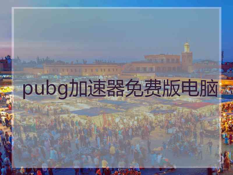 pubg加速器免费版电脑