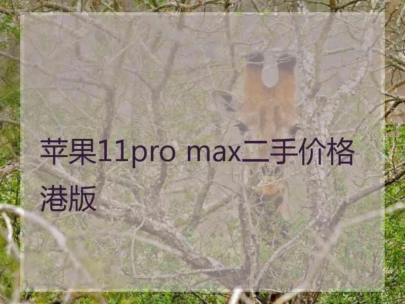 苹果11pro max二手价格 港版