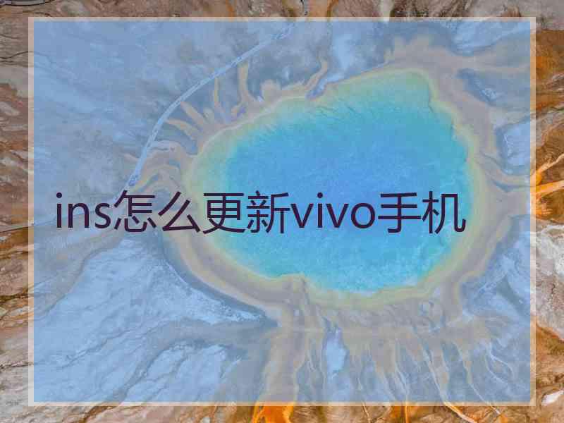 ins怎么更新vivo手机