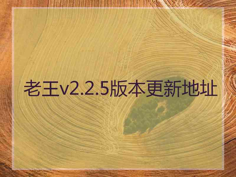 老王v2.2.5版本更新地址