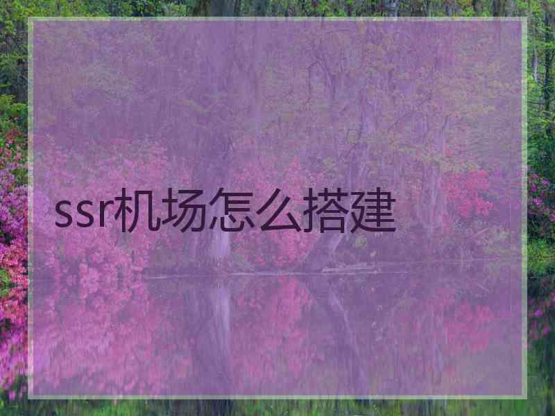 ssr机场怎么搭建