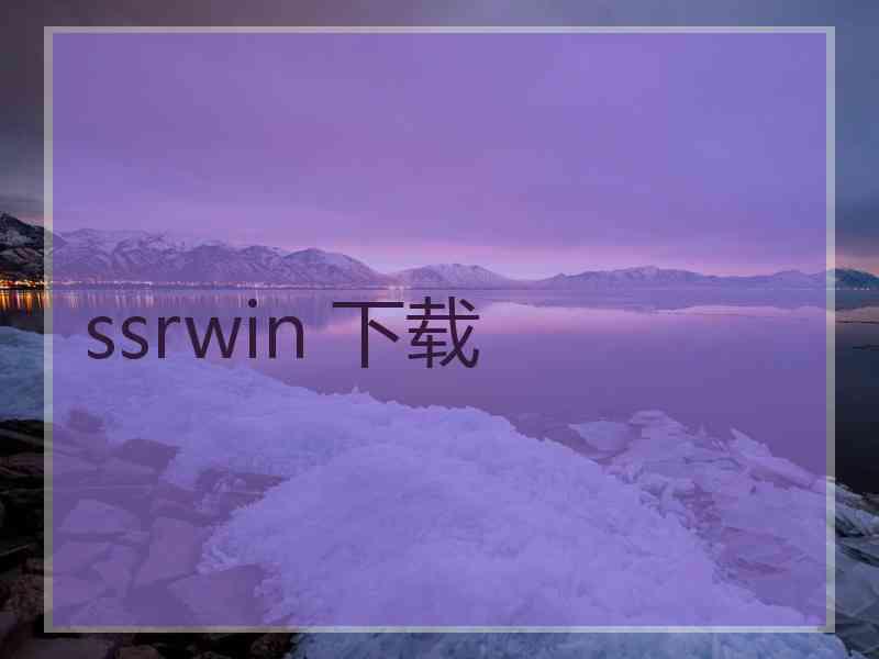 ssrwin 下载