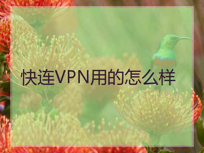 快连VPN用的怎么样