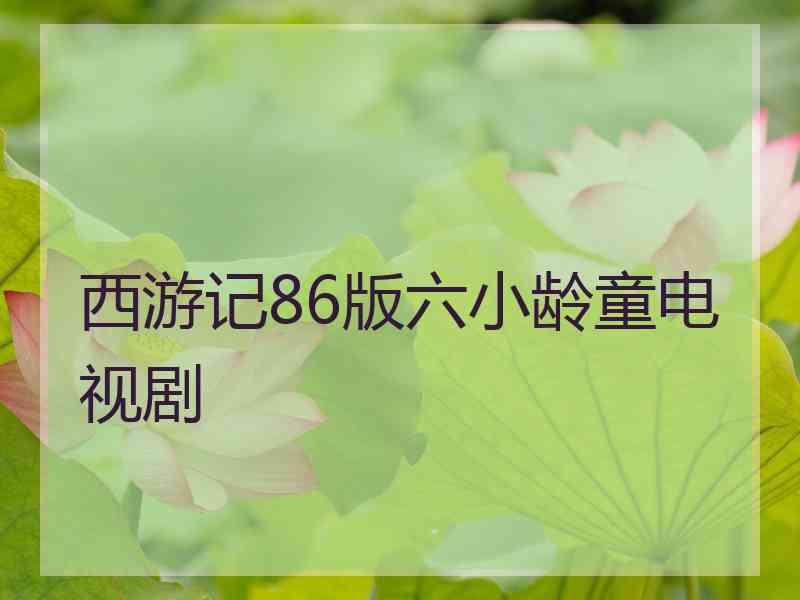 西游记86版六小龄童电视剧