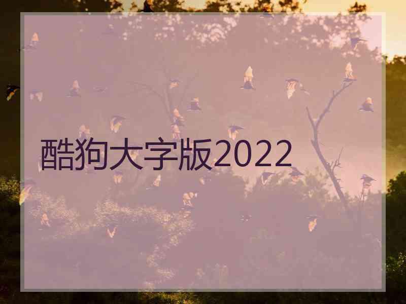 酷狗大字版2022