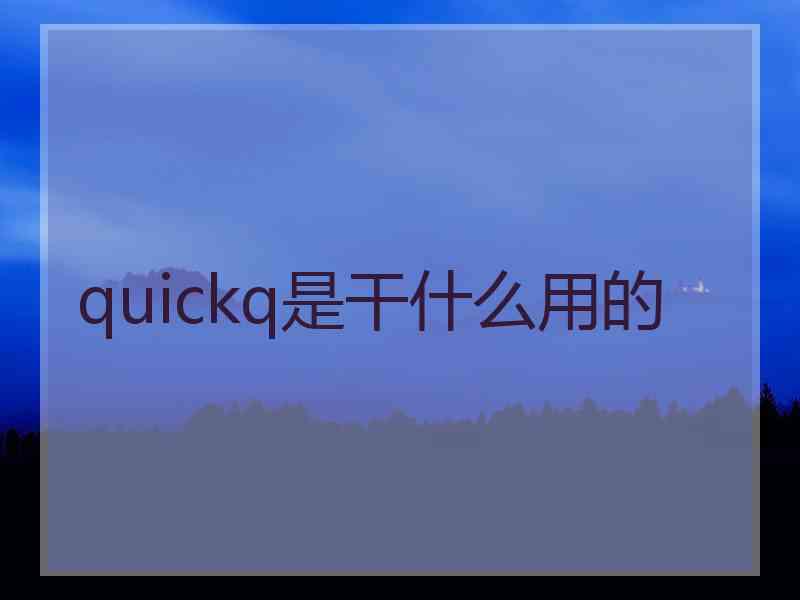 quickq是干什么用的