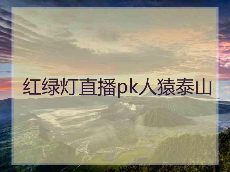 红绿灯直播pk人猿泰山