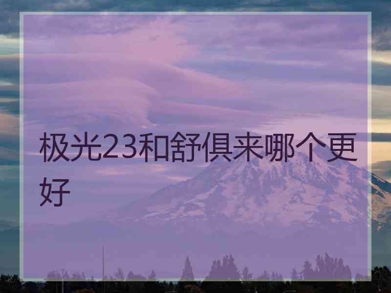 极光23和舒俱来哪个更好