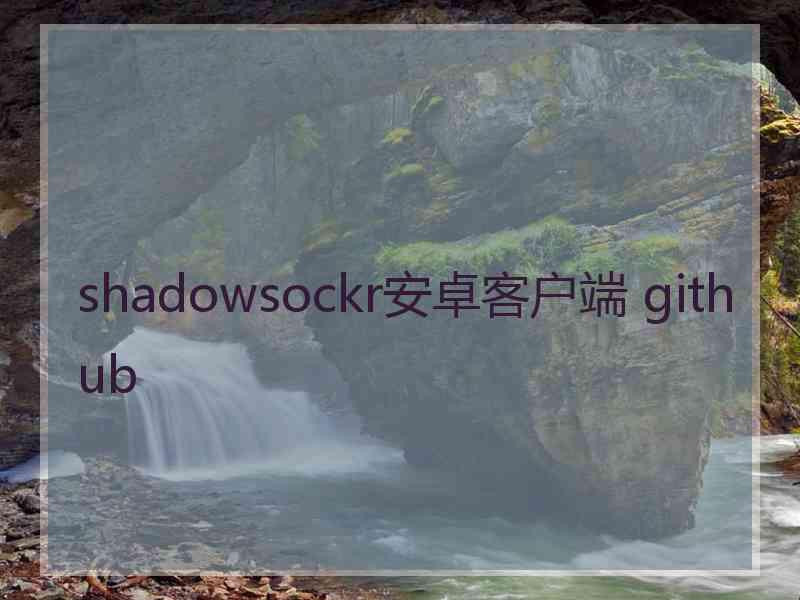 shadowsockr安卓客户端 github