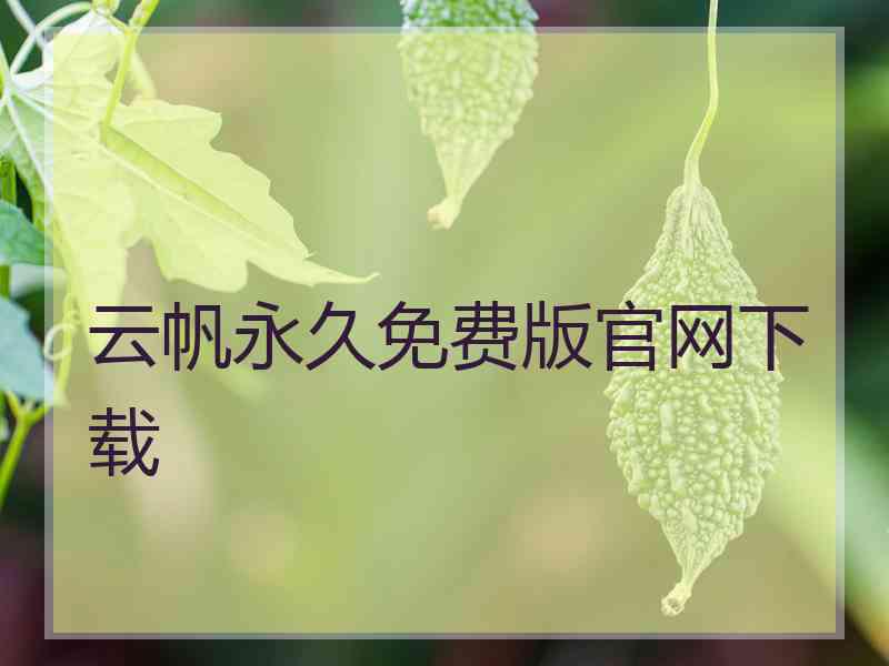 云帆永久免费版官网下载