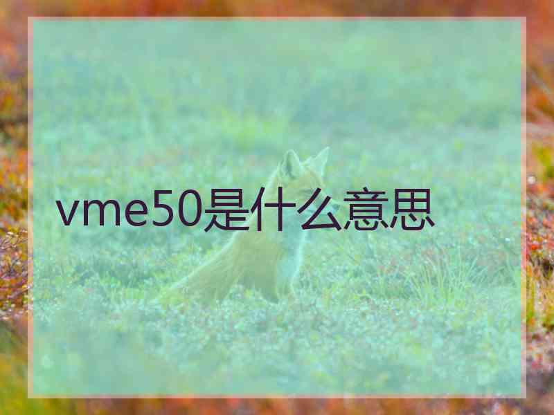 vme50是什么意思