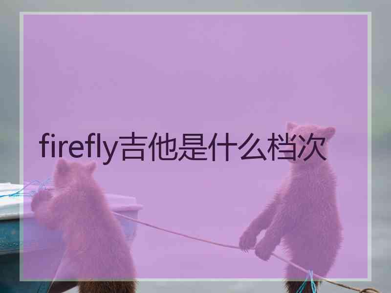 firefly吉他是什么档次