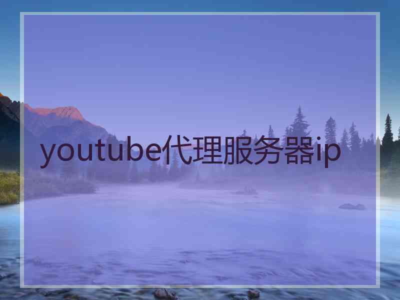 youtube代理服务器ip