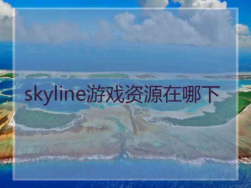 skyline游戏资源在哪下