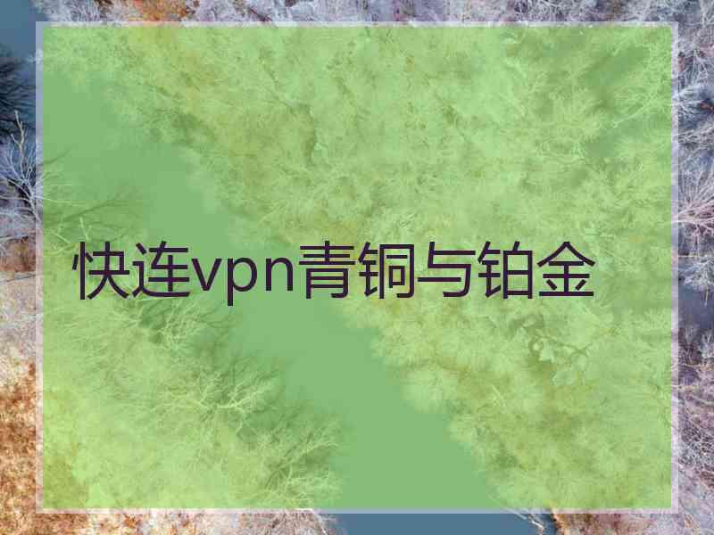 快连vpn青铜与铂金