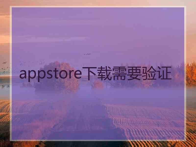 appstore下载需要验证