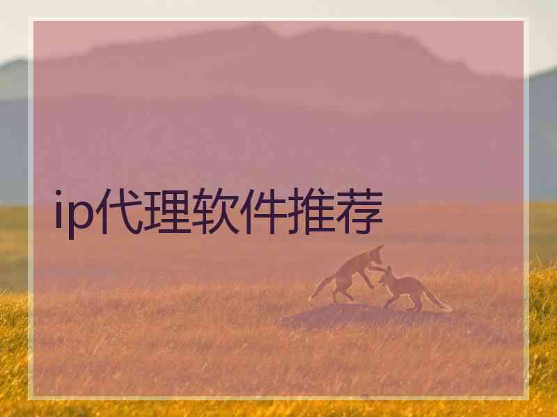 ip代理软件推荐