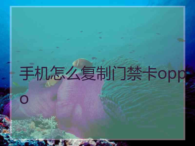 手机怎么复制门禁卡oppo