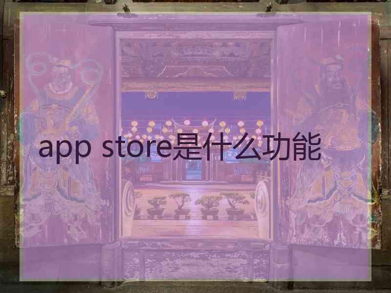 app store是什么功能