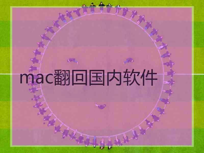 mac翻回国内软件