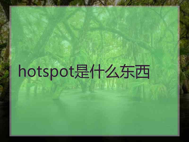 hotspot是什么东西