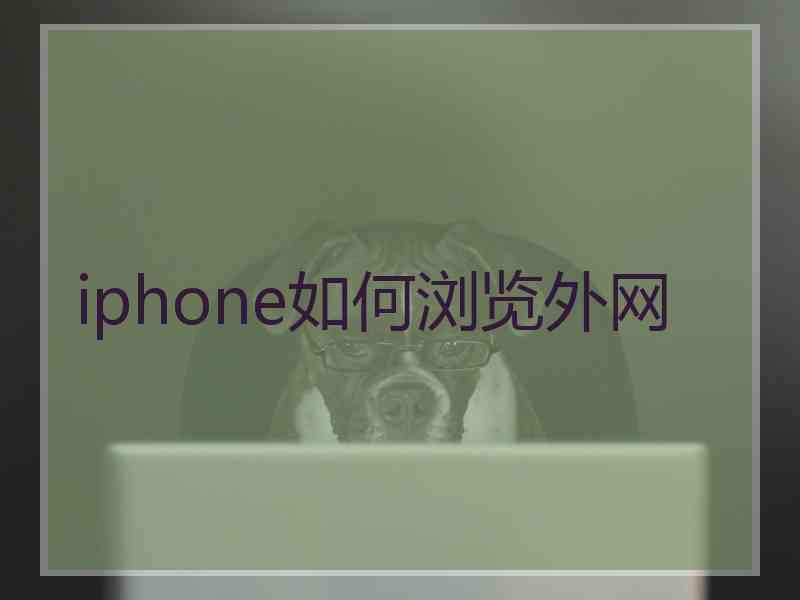 iphone如何浏览外网