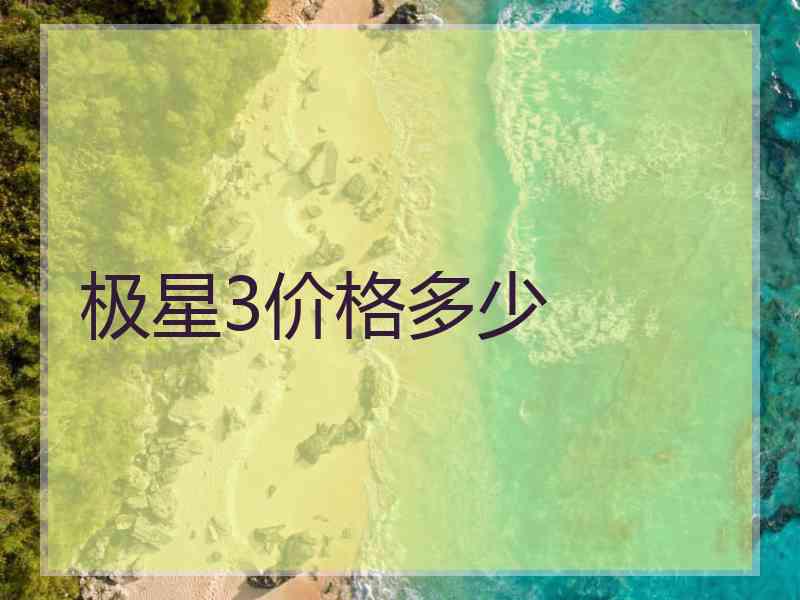 极星3价格多少