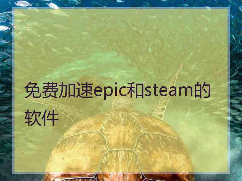 免费加速epic和steam的软件