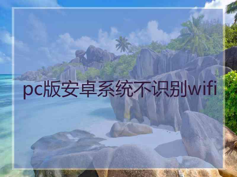 pc版安卓系统不识别wifi