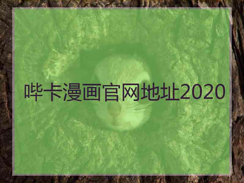 哔卡漫画官网地址2020