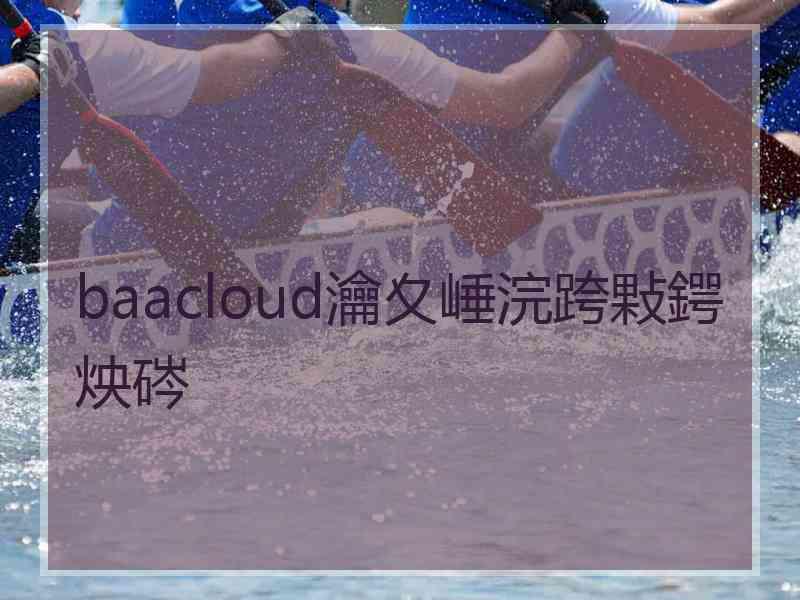 baacloud瀹夊崜浣跨敤鍔炴硶