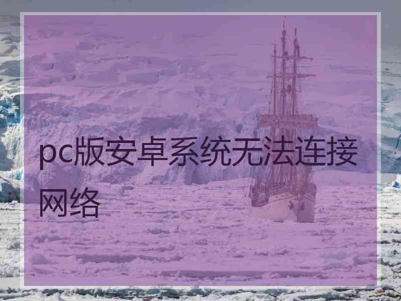 pc版安卓系统无法连接网络