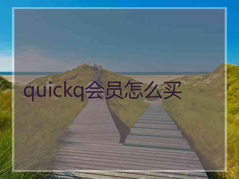 quickq会员怎么买