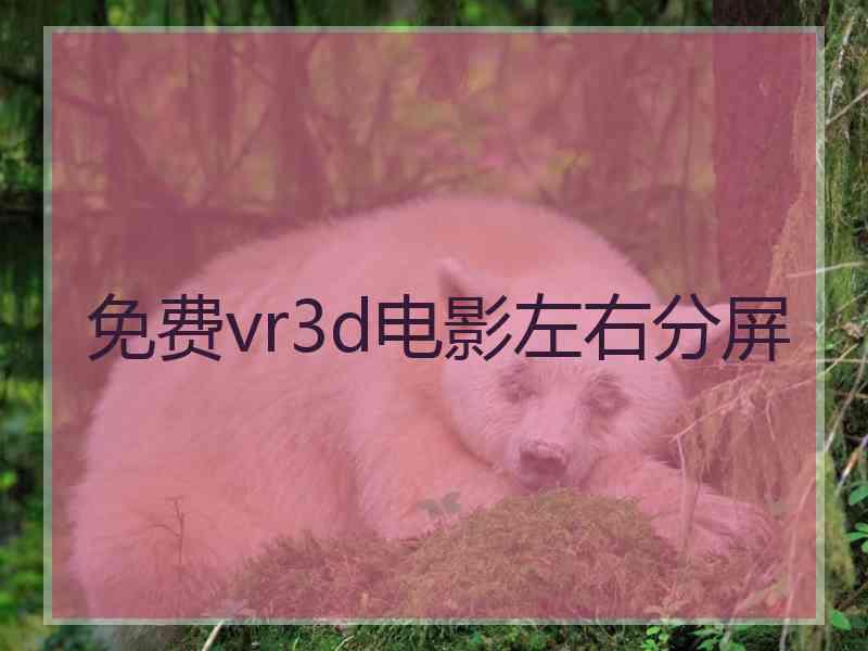 免费vr3d电影左右分屏